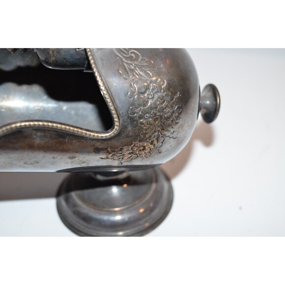 Vtg William Adams EPOC Sheffield England Silver Sugar Scuttle w/Floral Chasing - Picture 9 of 15